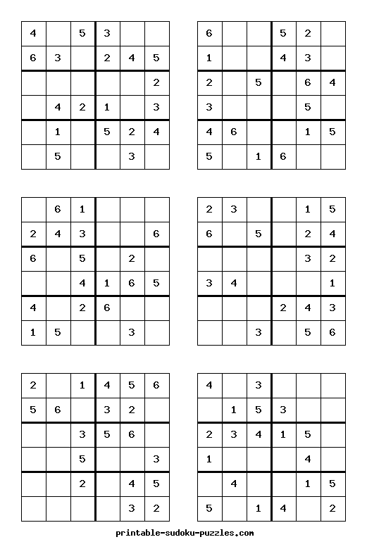 Printable Sudoku Puzzles for kids 2024-04-25