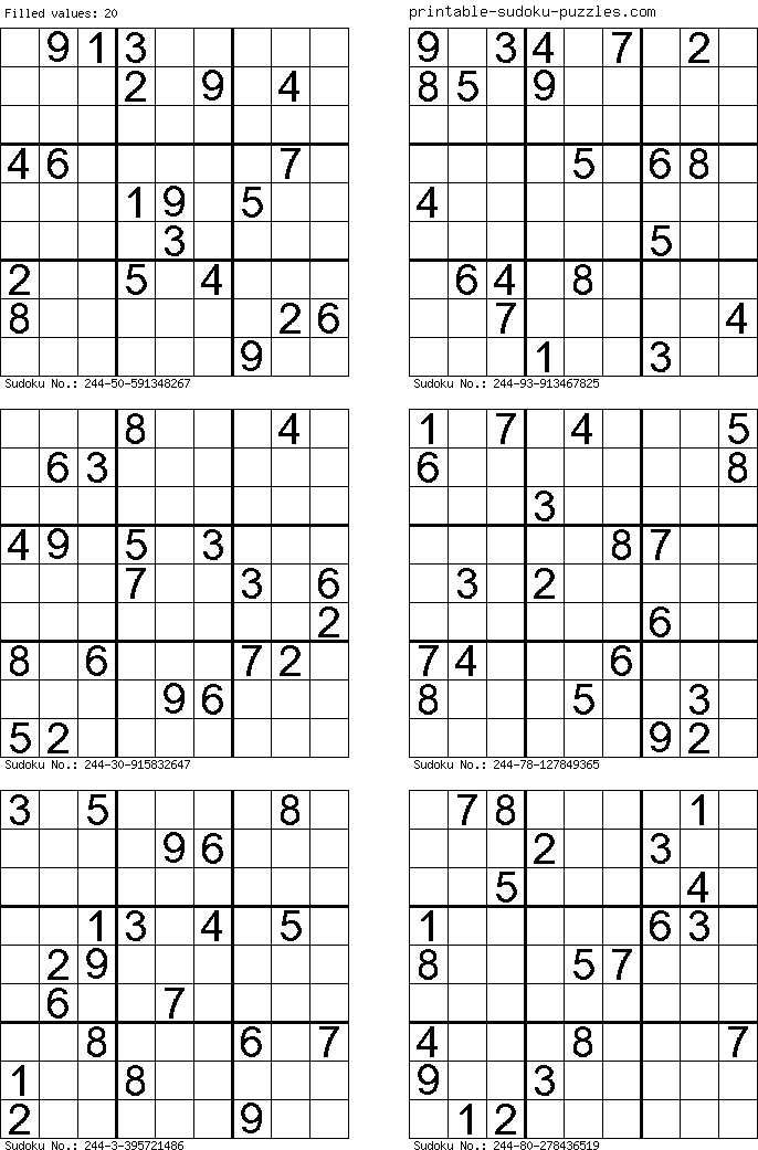 Free Printable Sudoku 6 Per Page - Get Your Hands on Amazing Free ...