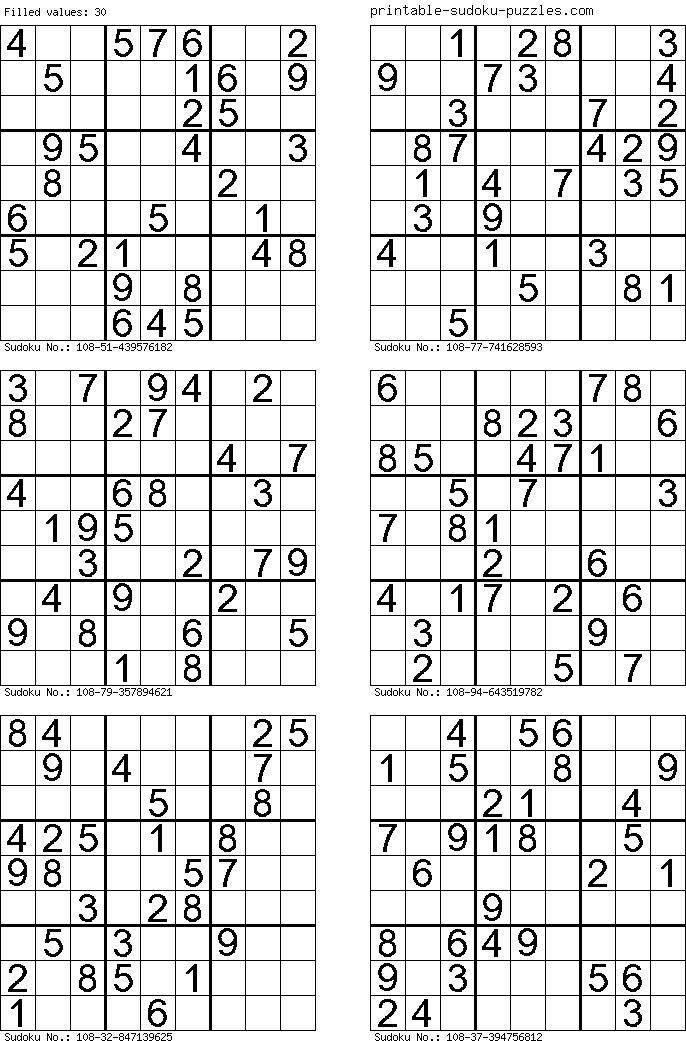 20 Free Printable Sudoku Puzzles for All Levels